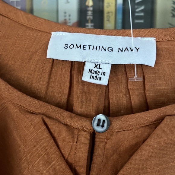 Something Navy Embroidered Ruffle Top - Picture 2 of 4